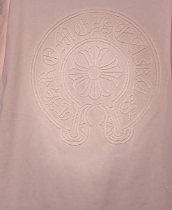 تیشرت کروم هارتز گلدوزی - صورتی chrome hearts