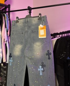 شلوار جین کروم هارتز - آبی chrome hearts