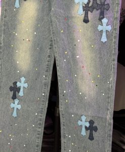 شلوار جین کروم هارتز - آبی chrome hearts