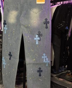 شلوار جین کروم هارتز - آبی chrome hearts
