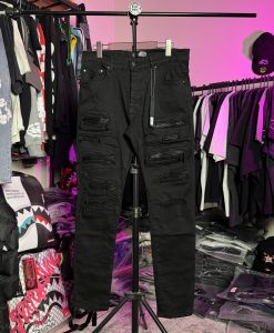 شلوار اسلیم فیت امیری فول مشکی - مسترکوالیتی slim-fit AMIRI