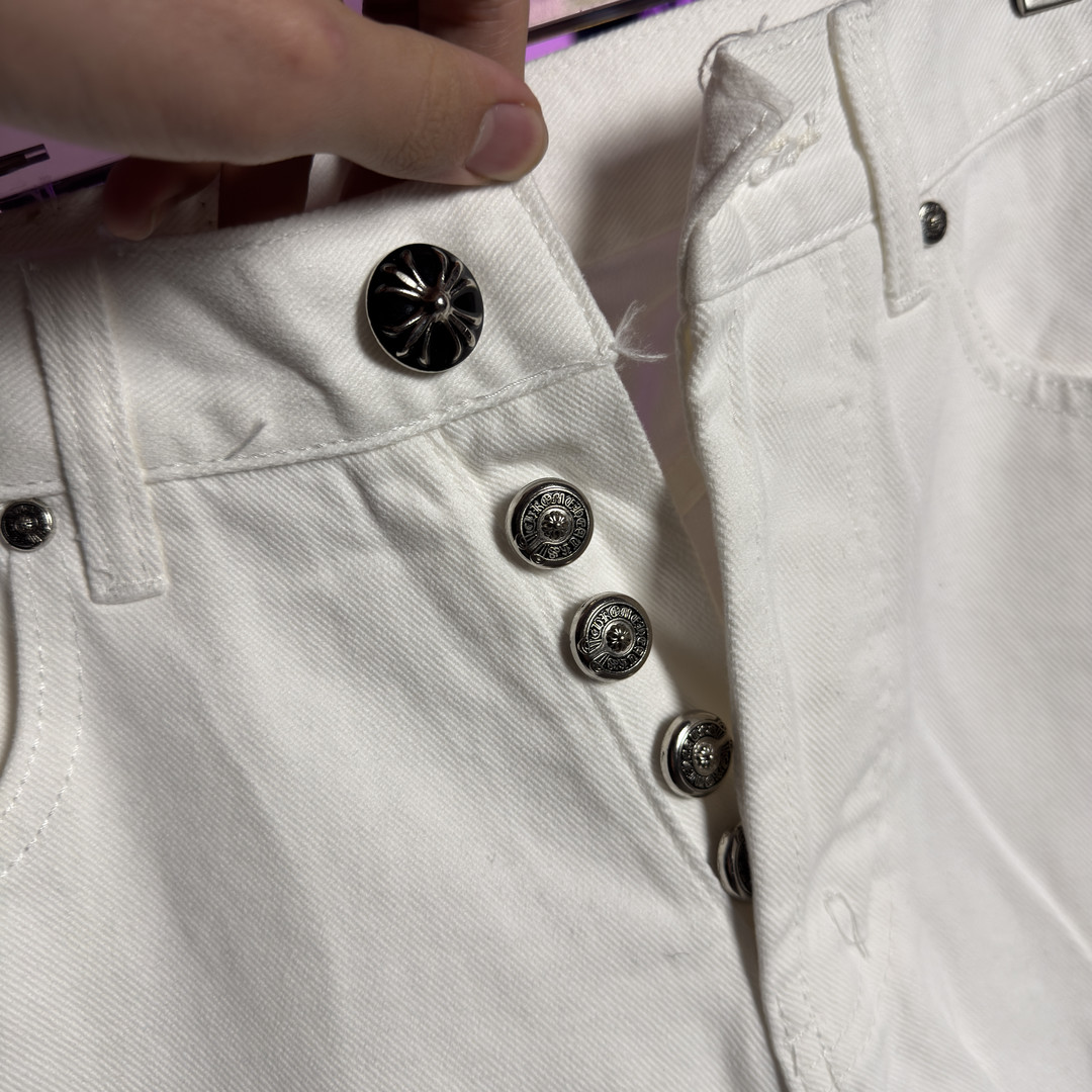 شلوار کروم هارتز سفید - مسترکوالیتی Chrome Hearts شلوار کروم هارتز سفید - مسترکوالیتی Chrome Hearts